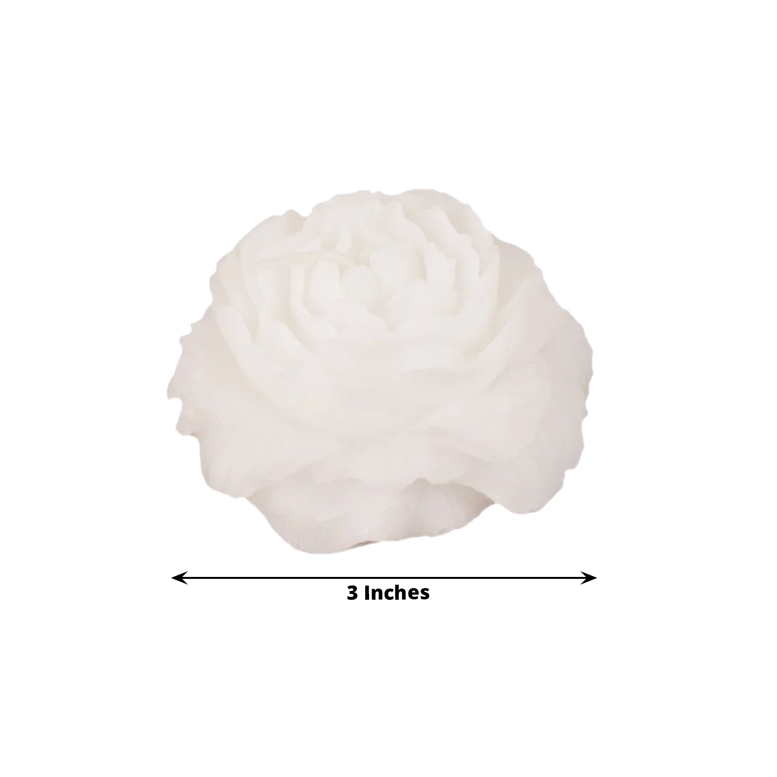 5 - Pack Scented Candles Floating Peony Flower Design White Wax - Decorative Party Favors with Individual Gift Boxes & Ribbons 3" - Bell Racket Store