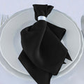 5 Pack Scuba 20"x20" Napkins Black - Durable & Reusable Dinner Napkins for a Polished Tablescape - Bell Racket Store