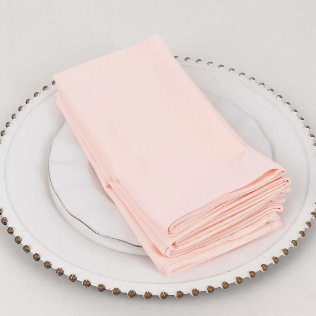 5 Pack Scuba 20"x20" Napkins Blush - Durable & Reusable Dinner Napkins - Bell Racket Store