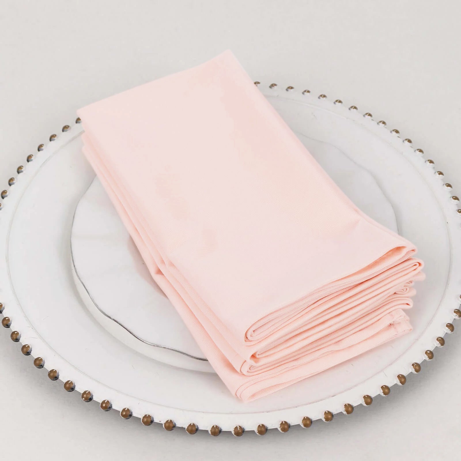5 Pack Scuba 20"x20" Napkins Blush - Durable & Reusable Dinner Napkins - Bell Racket Store