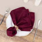 5 Pack Scuba 20"x20" Napkins Burgundy - Durable & Reusable Dinner Napkins - Bell Racket Store