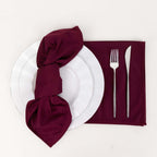 5 Pack Scuba 20"x20" Napkins Burgundy - Durable & Reusable Dinner Napkins - Bell Racket Store