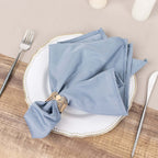 5 Pack Scuba 20"x20" Napkins Dusty Blue - Durable & Reusable Dinner Napkins - Bell Racket Store