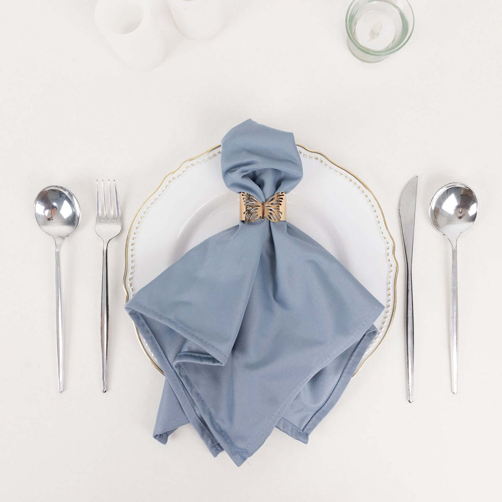 5 Pack Scuba 20"x20" Napkins Dusty Blue - Durable & Reusable Dinner Napkins - Bell Racket Store