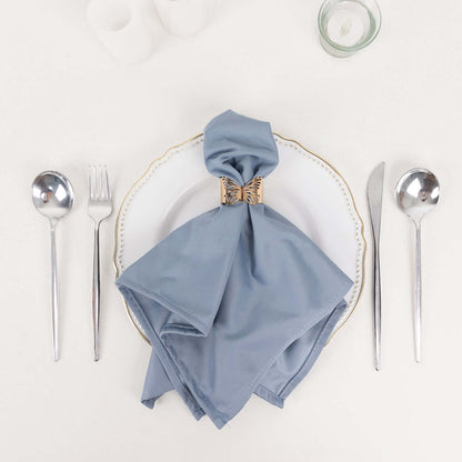 5 Pack Scuba 20"x20" Napkins Dusty Blue - Durable & Reusable Dinner Napkins - Bell Racket Store