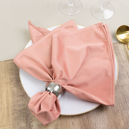 5 Pack Scuba 20"x20" Napkins Dusty Rose - Durable & Reusable Dinner Napkins - Bell Racket Store