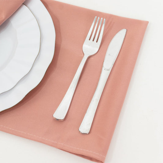 5 Pack Scuba 20"x20" Napkins Dusty Rose - Durable & Reusable Dinner Napkins - Bell Racket Store