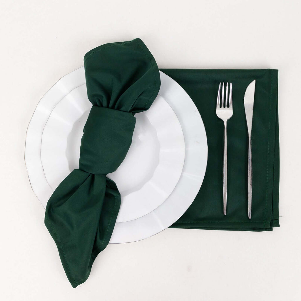 5 Pack Scuba 20"x20" Napkins Hunter Emerald Green - Durable & Reusable Dinner Napkins - Bell Racket Store