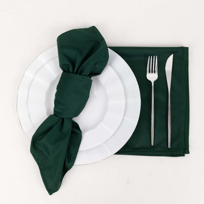5 Pack Scuba 20"x20" Napkins Hunter Emerald Green - Durable & Reusable Dinner Napkins - Bell Racket Store