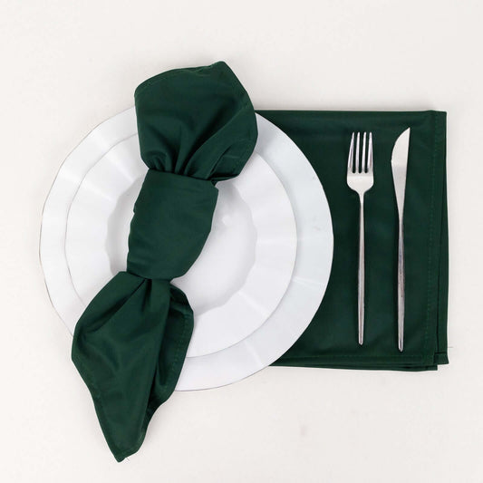 5 Pack Scuba 20"x20" Napkins Hunter Emerald Green - Durable & Reusable Dinner Napkins - Bell Racket Store