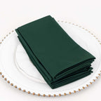 5 Pack Scuba 20"x20" Napkins Hunter Emerald Green - Durable & Reusable Dinner Napkins - Bell Racket Store