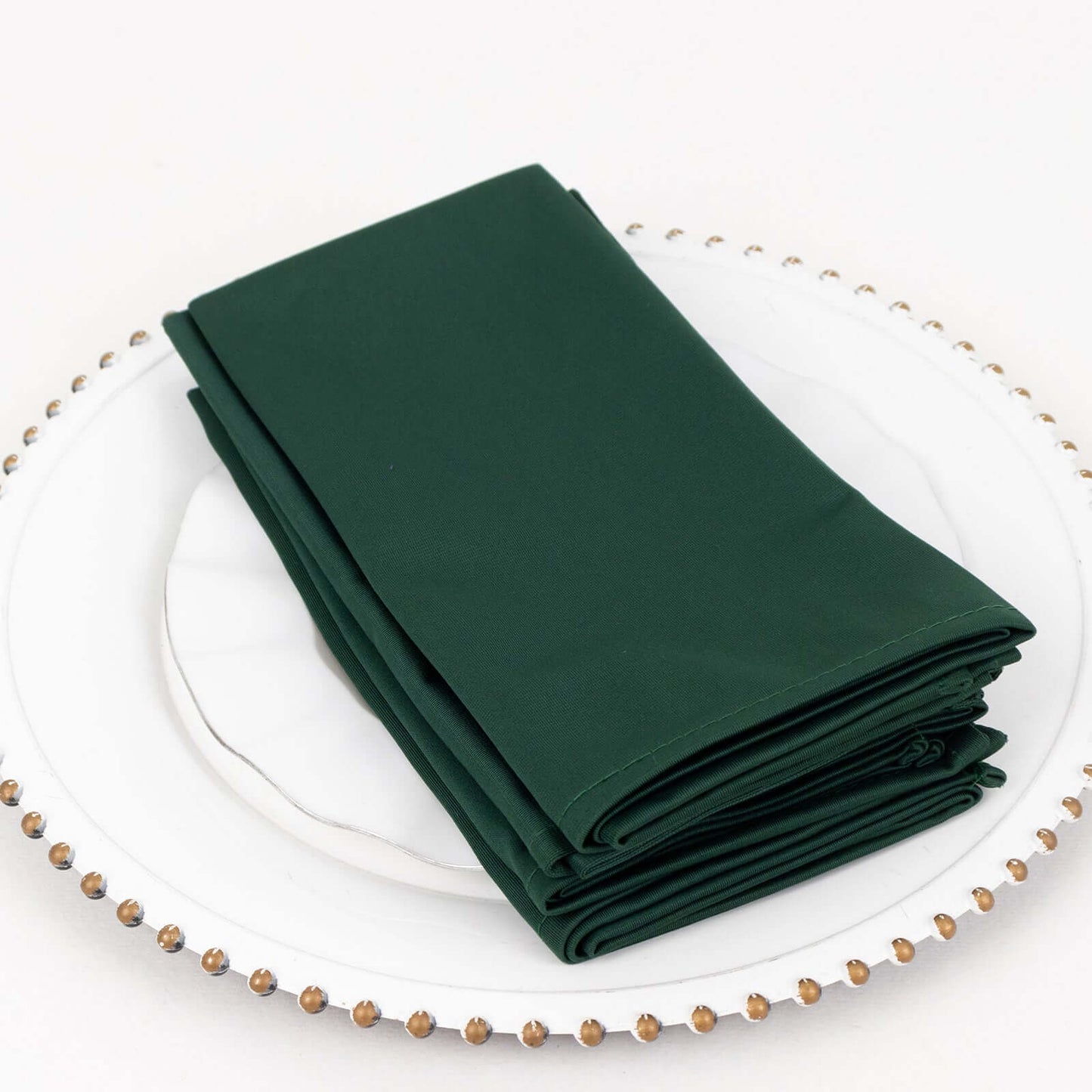 5 Pack Scuba 20"x20" Napkins Hunter Emerald Green - Durable & Reusable Dinner Napkins - Bell Racket Store