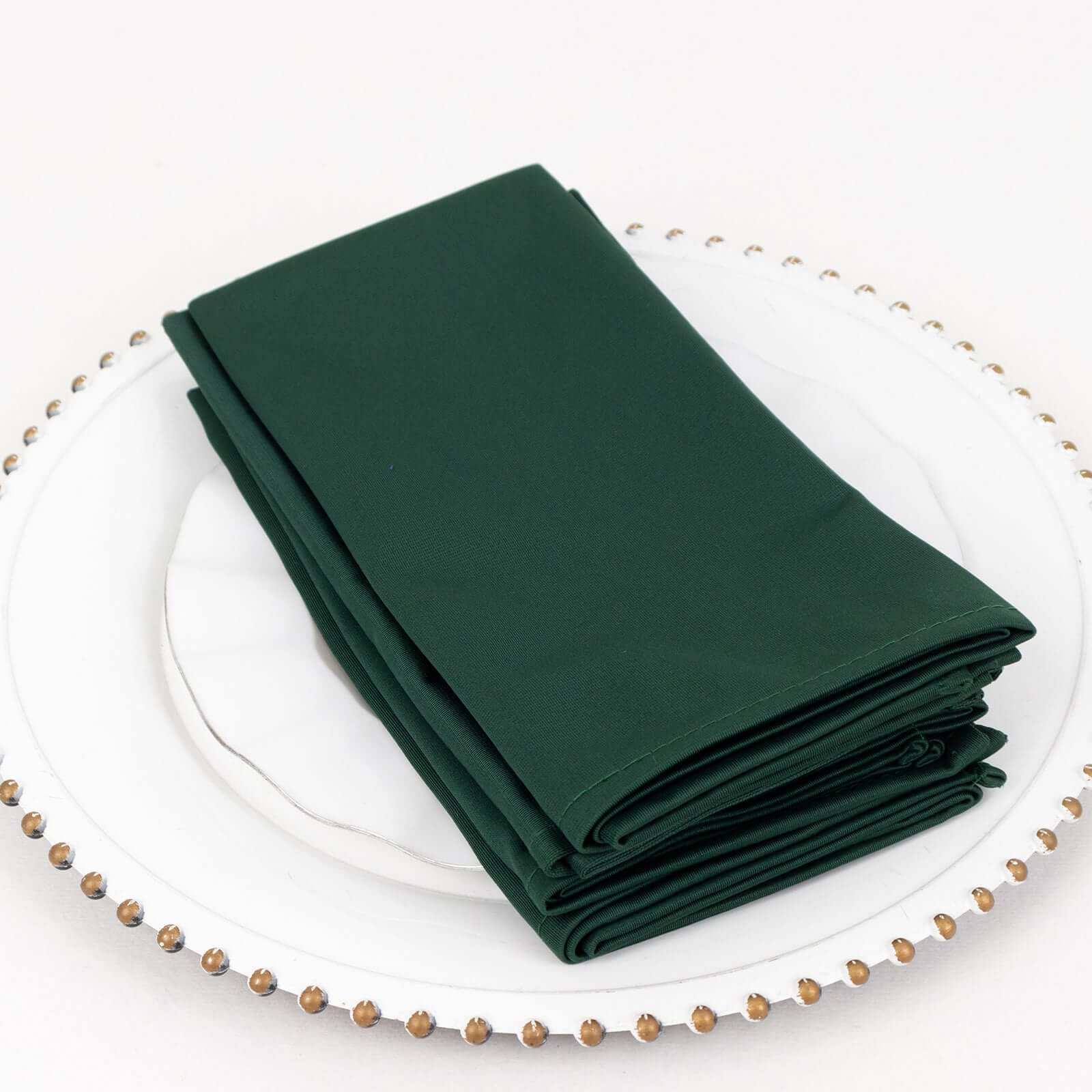 5 Pack Scuba 20"x20" Napkins Hunter Emerald Green - Durable & Reusable Dinner Napkins - Bell Racket Store