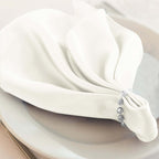 5 Pack Scuba 20"x20" Napkins Ivory - Durable & Reusable Dinner Napkins - Bell Racket Store