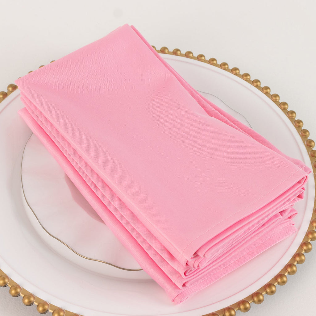5 Pack Scuba 20"x20" Napkins Pink - Durable & Reusable Dinner Napkins - Bell Racket Store