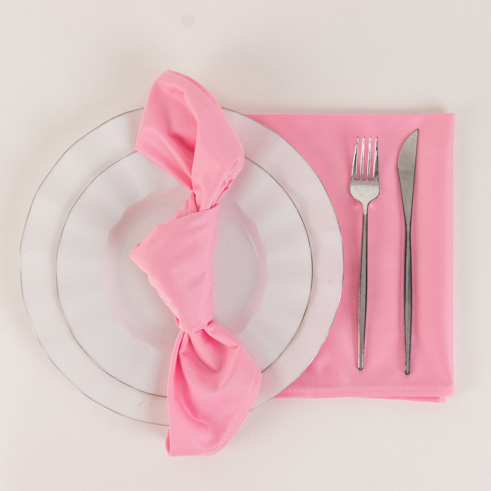 5 Pack Scuba 20"x20" Napkins Pink - Durable & Reusable Dinner Napkins - Bell Racket Store