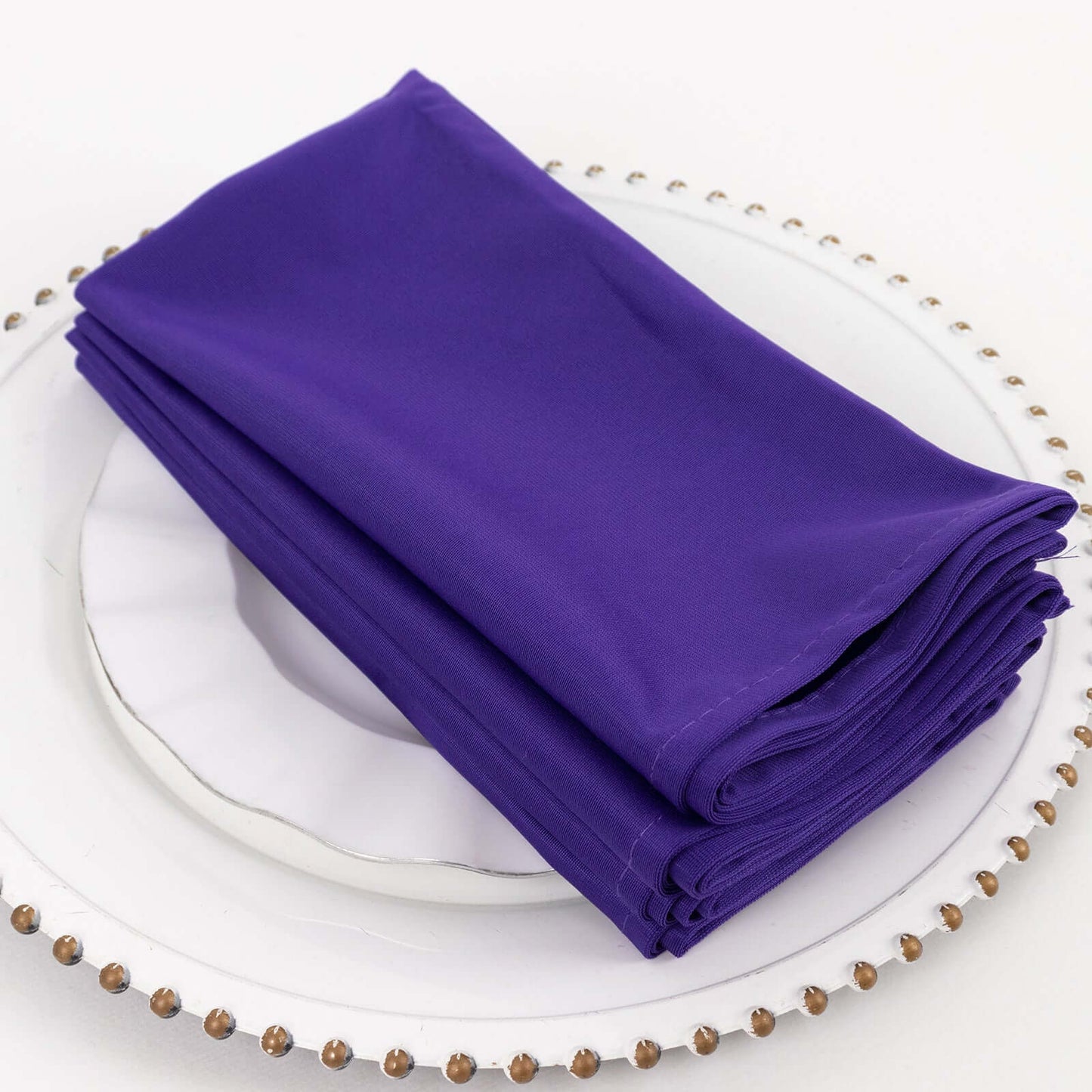5 Pack Scuba 20"x20" Napkins Purple - Durable & Reusable Dinner Napkins - Bell Racket Store