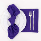 5 Pack Scuba 20"x20" Napkins Purple - Durable & Reusable Dinner Napkins - Bell Racket Store