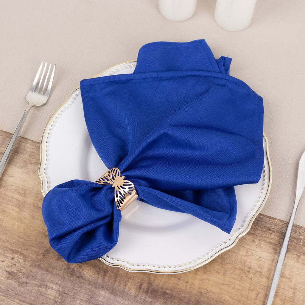 5 Pack Scuba 20"x20" Napkins Royal Blue - Durable & Reusable Dinner Napkins - Bell Racket Store