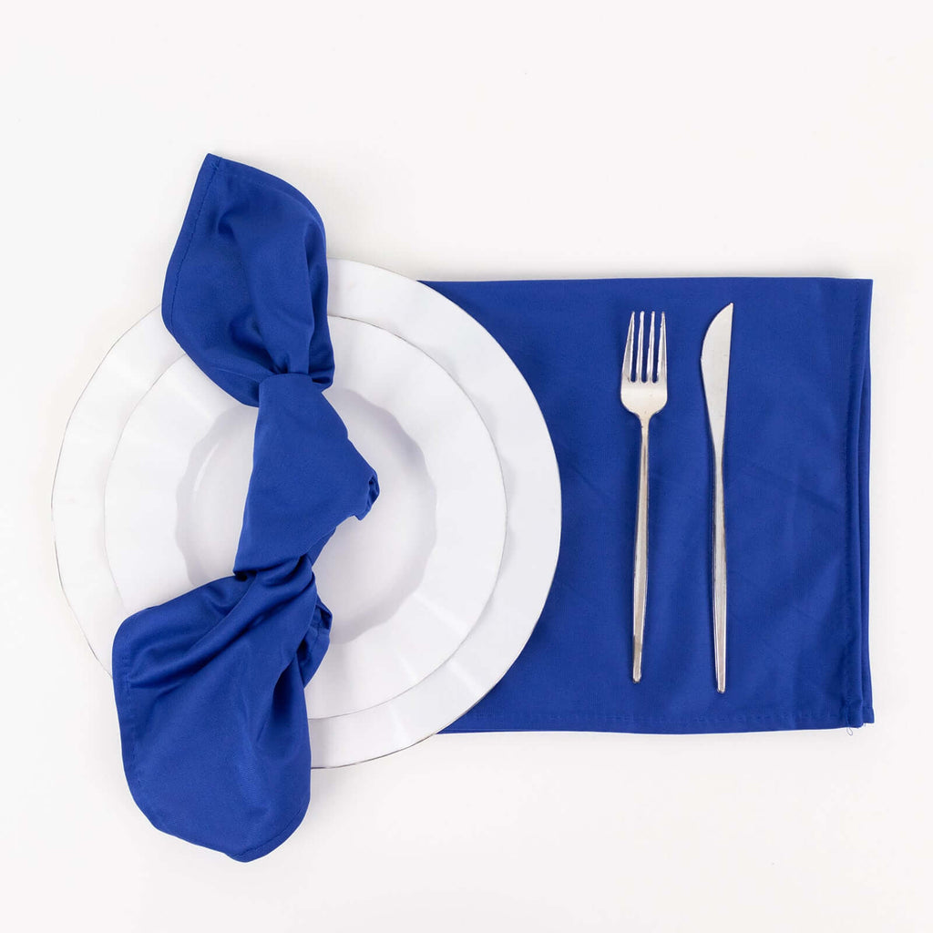 5 Pack Scuba 20"x20" Napkins Royal Blue - Durable & Reusable Dinner Napkins - Bell Racket Store