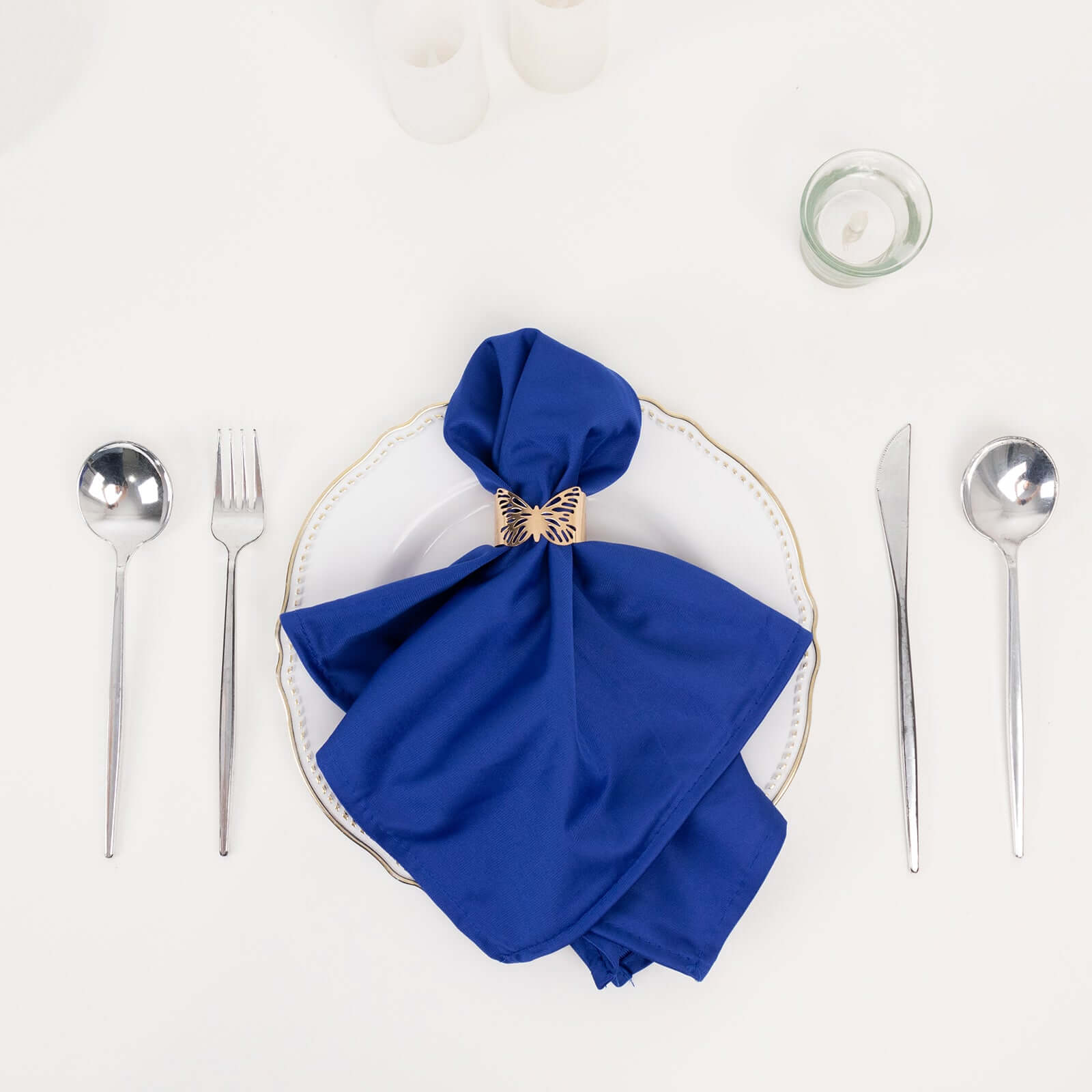 5 Pack Scuba 20"x20" Napkins Royal Blue - Durable & Reusable Dinner Napkins - Bell Racket Store