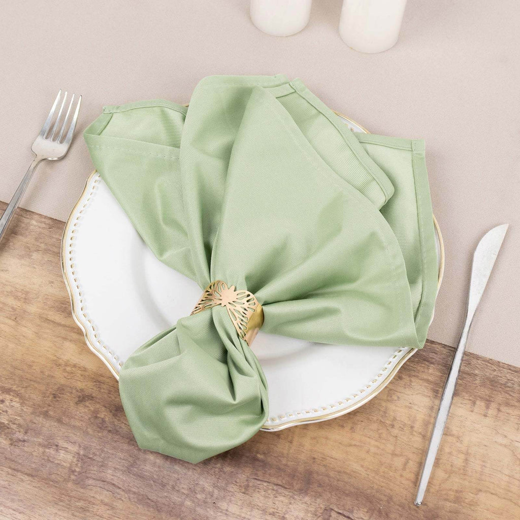 5 Pack Scuba 20"x20" Napkins Sage Green - Durable & Reusable Dinner Napkins - Bell Racket Store