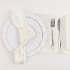 5 Pack Scuba 20"x20" Napkins Shimmer Pearl White - Dazzling Cloth Napkins - Bell Racket Store