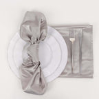 5 Pack Scuba 20"x20" Napkins Shimmer Silver - Dazzling Cloth Napkins - Bell Racket Store