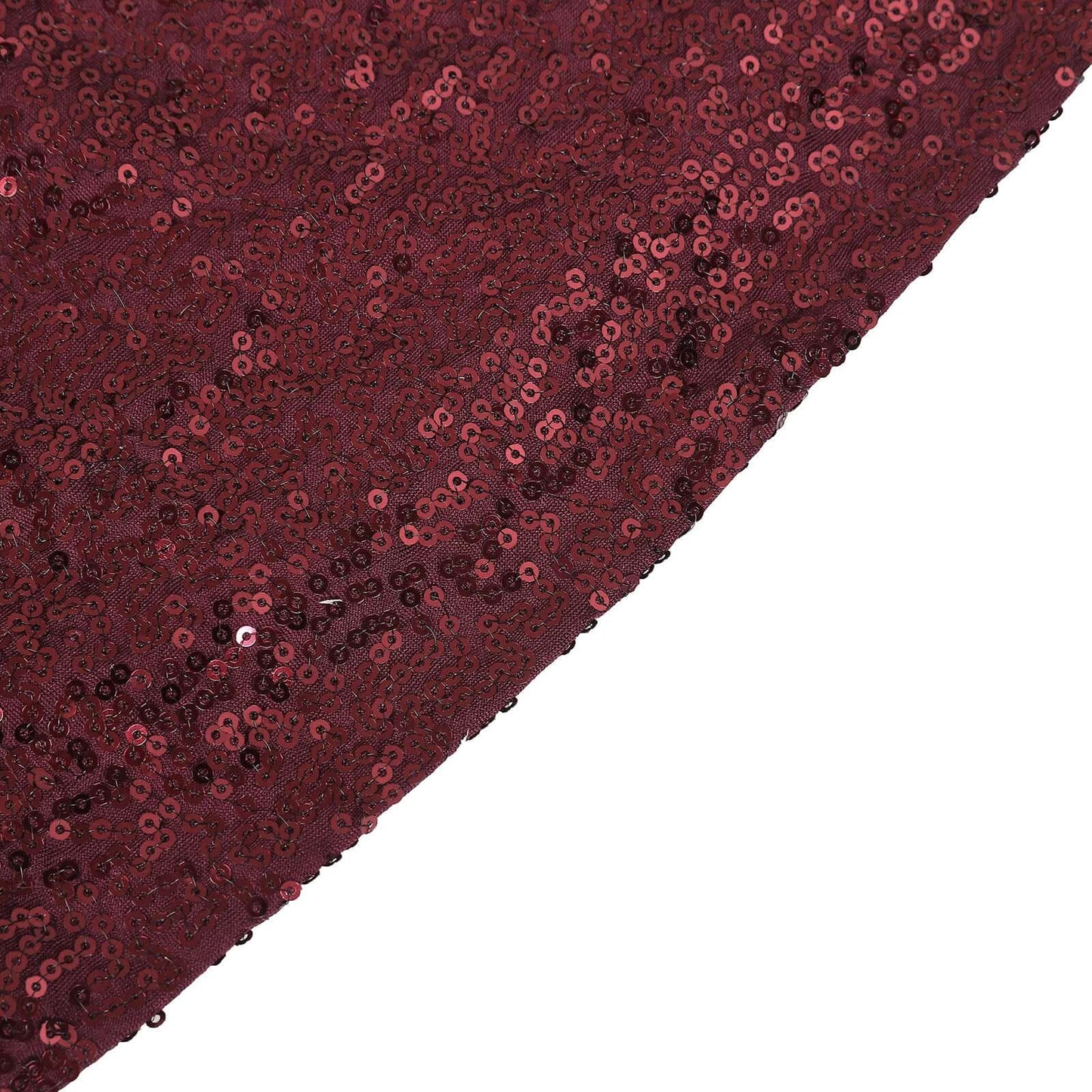 5 Pack Sequin Spandex Chair Sashes Burgundy - Stretch Chair Bands 6"x15" - Bell Racket Store