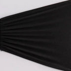 5 Pack Spandex Chair Sashes Black Ruffled Style - Wide Easy to Use Stretch Chair Bands 8"x13" - Bell Racket Store
