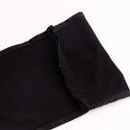 5 Pack Spandex Chair Sashes Black with Gold Rhinestone Buckles - Reusable Four - Way Stretch Sash Bands 5"x14" - Bell Racket Store