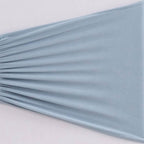 5 Pack Spandex Chair Sashes Dusty Blue Ruffled Style - Wide Easy to Use Stretch Chair Bands 8"x13" - Bell Racket Store