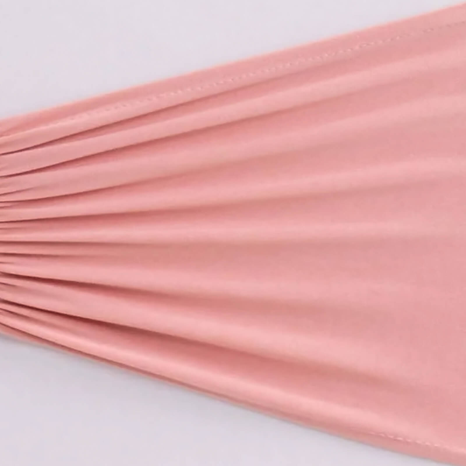 5 Pack Spandex Chair Sashes Dusty Rose Ruffled Style - Wide Easy to Use Stretch Chair Bands 8"x13" - Bell Racket Store