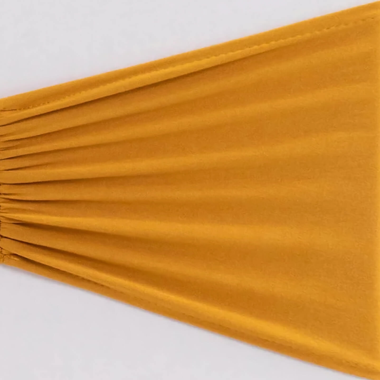 5 Pack Spandex Chair Sashes Gold Ruffled Style - Wide Easy to Use Stretch Chair Bands for Classy Wedding and Event Decor 8"x13" - Bell Racket Store