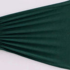 5 Pack Spandex Chair Sashes Hunter Emerald Green Ruffled Style - Wide Easy to Use Stretch Chair Bands 8"x13" - Bell Racket Store