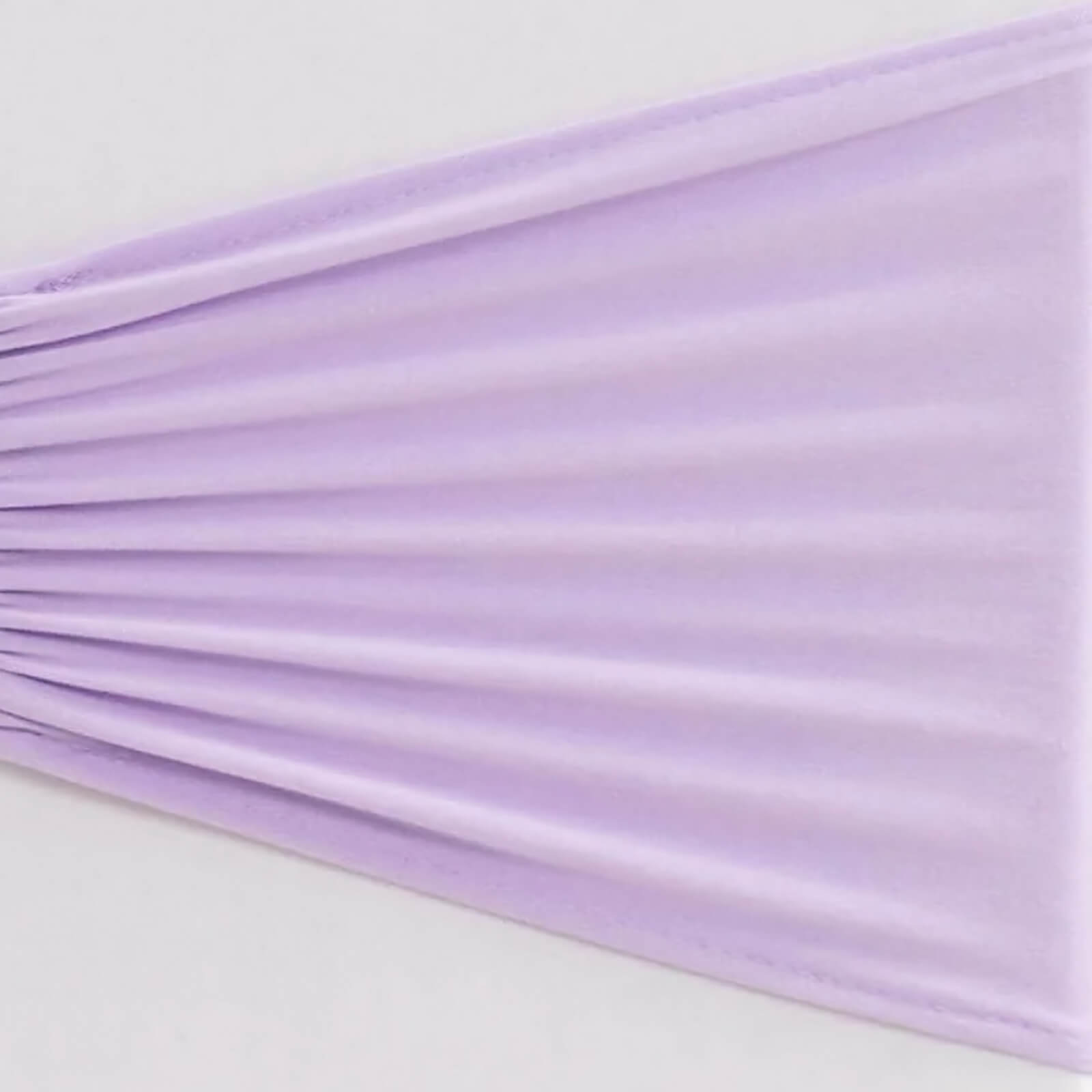 5 Pack Spandex Chair Sashes Lavender Lilac Ruffled Style - Wide Easy to Use Stretch Chair Bands 8"x13" - Bell Racket Store