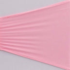 5 Pack Spandex Chair Sashes Pink Ruffled Style - Wide Easy to Use Stretch Chair Bands 8"x13" - Bell Racket Store