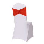 5 Pack Spandex Chair Sashes Red Ruffled Style - Wide Easy to Use Stretch Chair Bands 8"x13" - Bell Racket Store