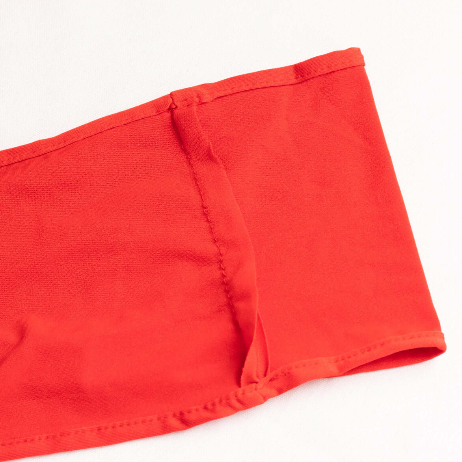 5 Pack Spandex Chair Sashes Red with Gold Rhinestone Buckles - Reusable Four - Way Stretch Sash Bands 5"x14" - Bell Racket Store