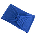 5 Pack Spandex Chair Sashes Royal Blue Ruffled Style - Wide Easy to Use Stretch Chair Bands 8"x13" - Bell Racket Store