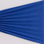 5 Pack Spandex Chair Sashes Royal Blue Ruffled Style - Wide Easy to Use Stretch Chair Bands 8"x13" - Bell Racket Store