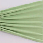 5 Pack Spandex Chair Sashes Sage Green Ruffled Style - Wide Easy to Use Stretch Chair Bands 8"x13" - Bell Racket Store
