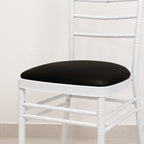 5 Pack Spandex Seat Pad Slipcovers for Chiavari Chairs Black - Washable Stretch Fitted Design for Dining Chairs - Bell Racket Store