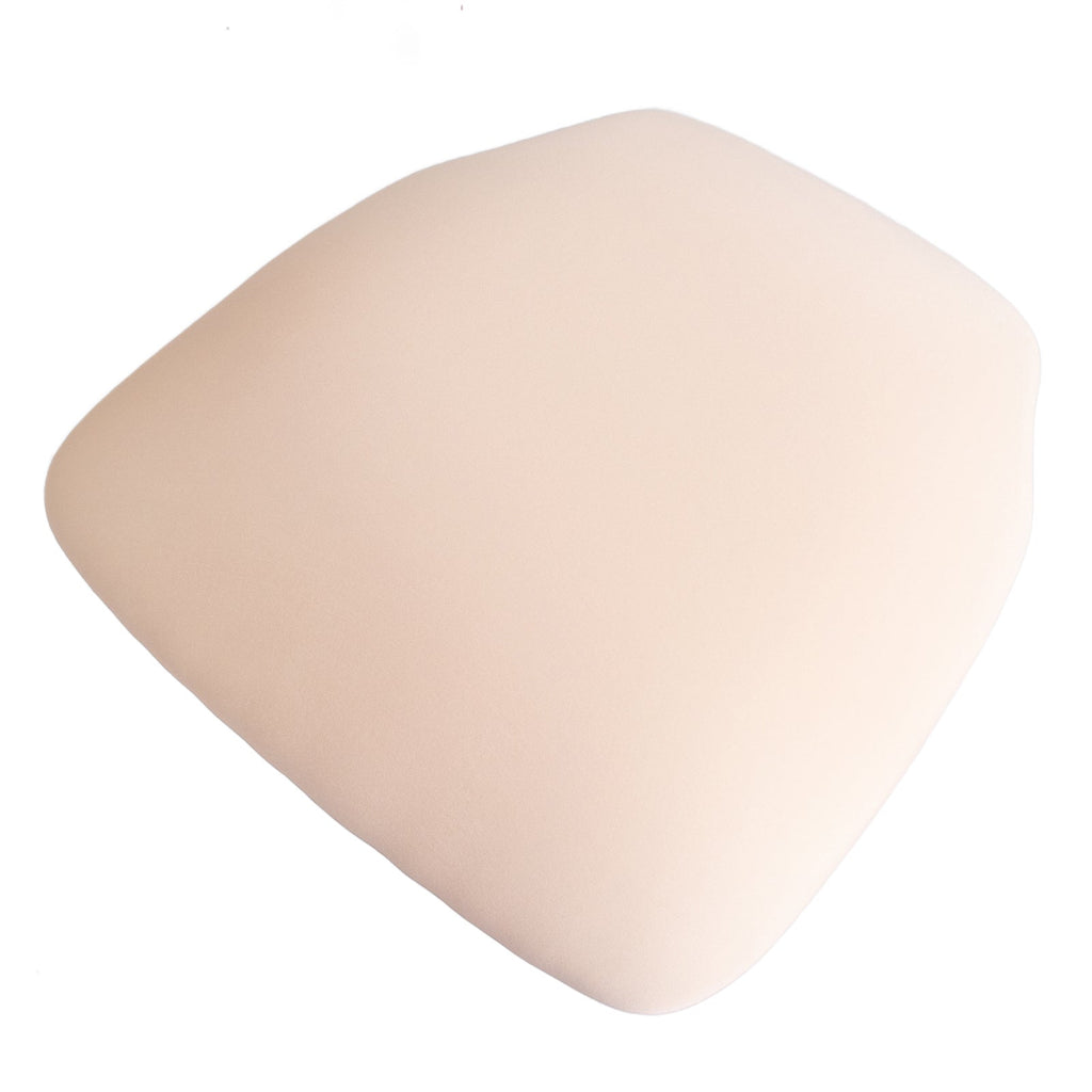 5 Pack Spandex Seat Pad Slipcovers for Chiavari Chairs Blush - Washable Stretch Fitted Design for Dining Chairs - Bell Racket Store