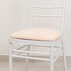 5 Pack Spandex Seat Pad Slipcovers for Chiavari Chairs Blush - Washable Stretch Fitted Design for Dining Chairs - Bell Racket Store
