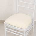 5 Pack Spandex Seat Pad Slipcovers for Chiavari Chairs Ivory - Washable Stretch Fitted Design for Dining Chairs - Bell Racket Store