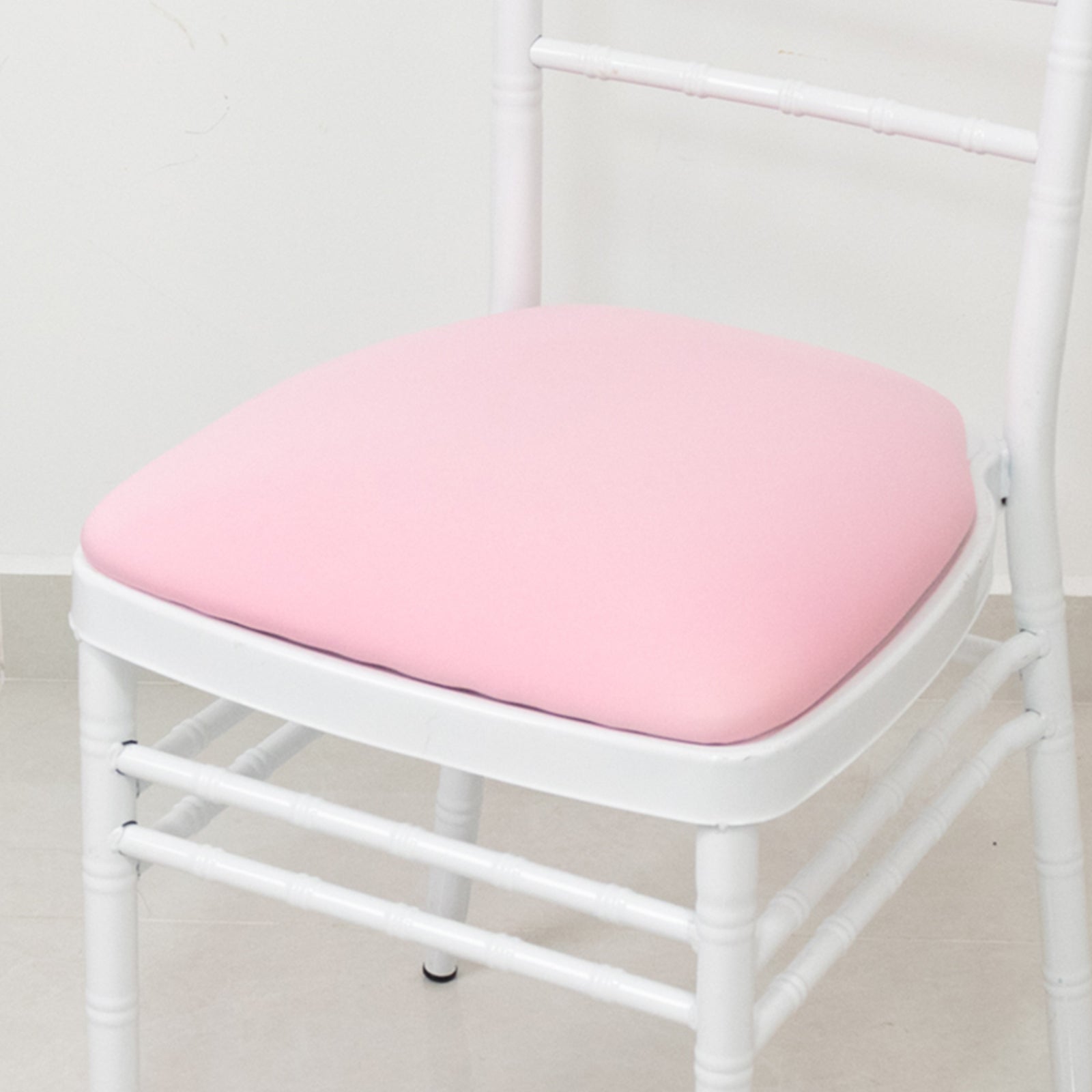 5 Pack Spandex Seat Pad Slipcovers for Chiavari Chairs Pink - Washable Stretch Fitted Design for Dining Chairs - Bell Racket Store