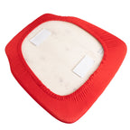 5 Pack Spandex Seat Pad Slipcovers for Chiavari Chairs Red - Washable Stretch Fitted Design for Dining Chairs - Bell Racket Store