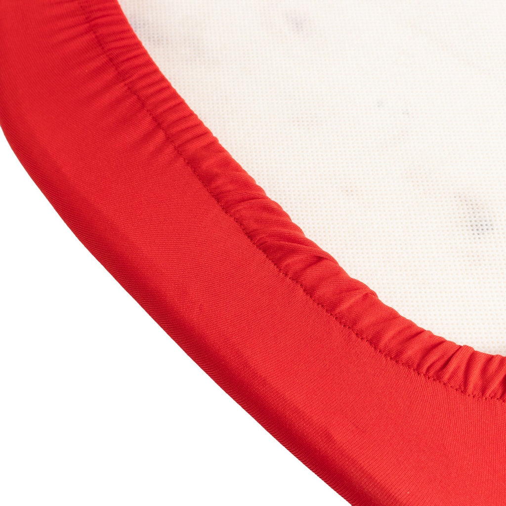 5 Pack Spandex Seat Pad Slipcovers for Chiavari Chairs Red - Washable Stretch Fitted Design for Dining Chairs - Bell Racket Store