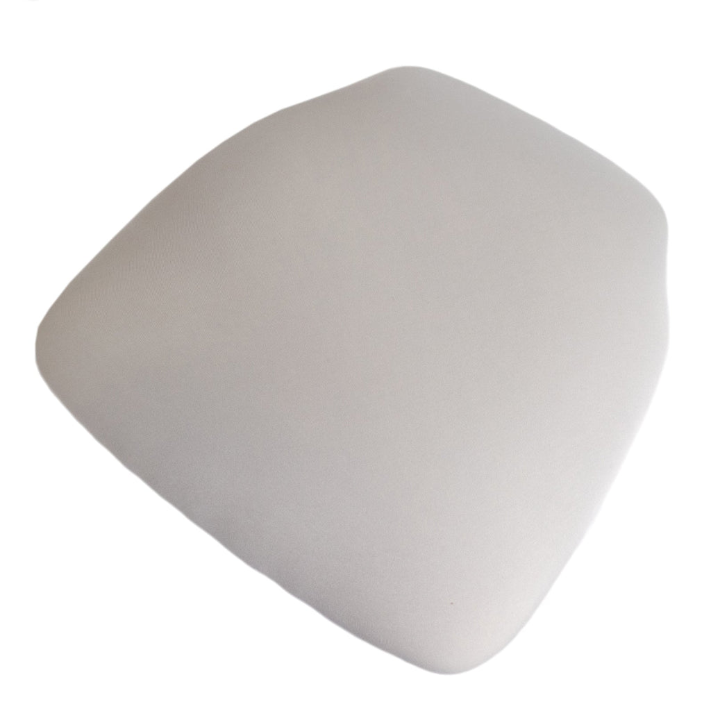 5 Pack Spandex Seat Pad Slipcovers for Chiavari Chairs Silver - Washable Stretch Fitted Design for Dining Chairs - Bell Racket Store